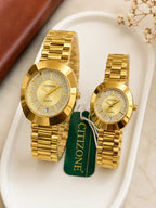 GOLDEN LUXURY COUPLE WATCHES